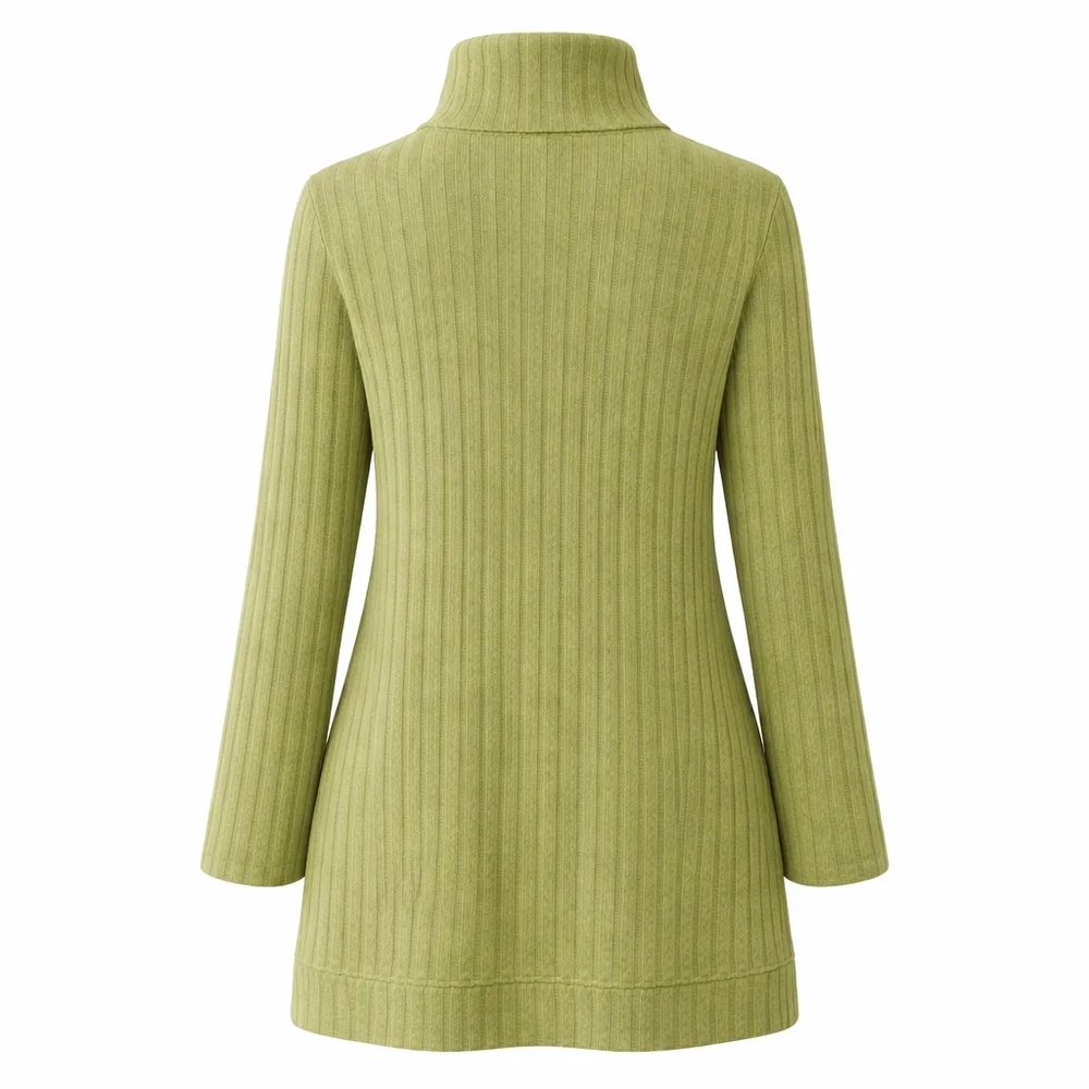 Women's Olive Green Ribbed Turtleneck Sweater - NWOT